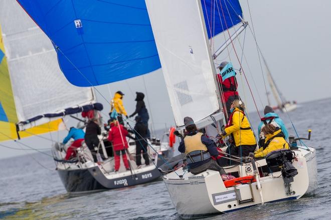 Jungle Juice (foreground) and Javelin - Australian Women’s Keelboat Regatta ©  Bruno Cocozza